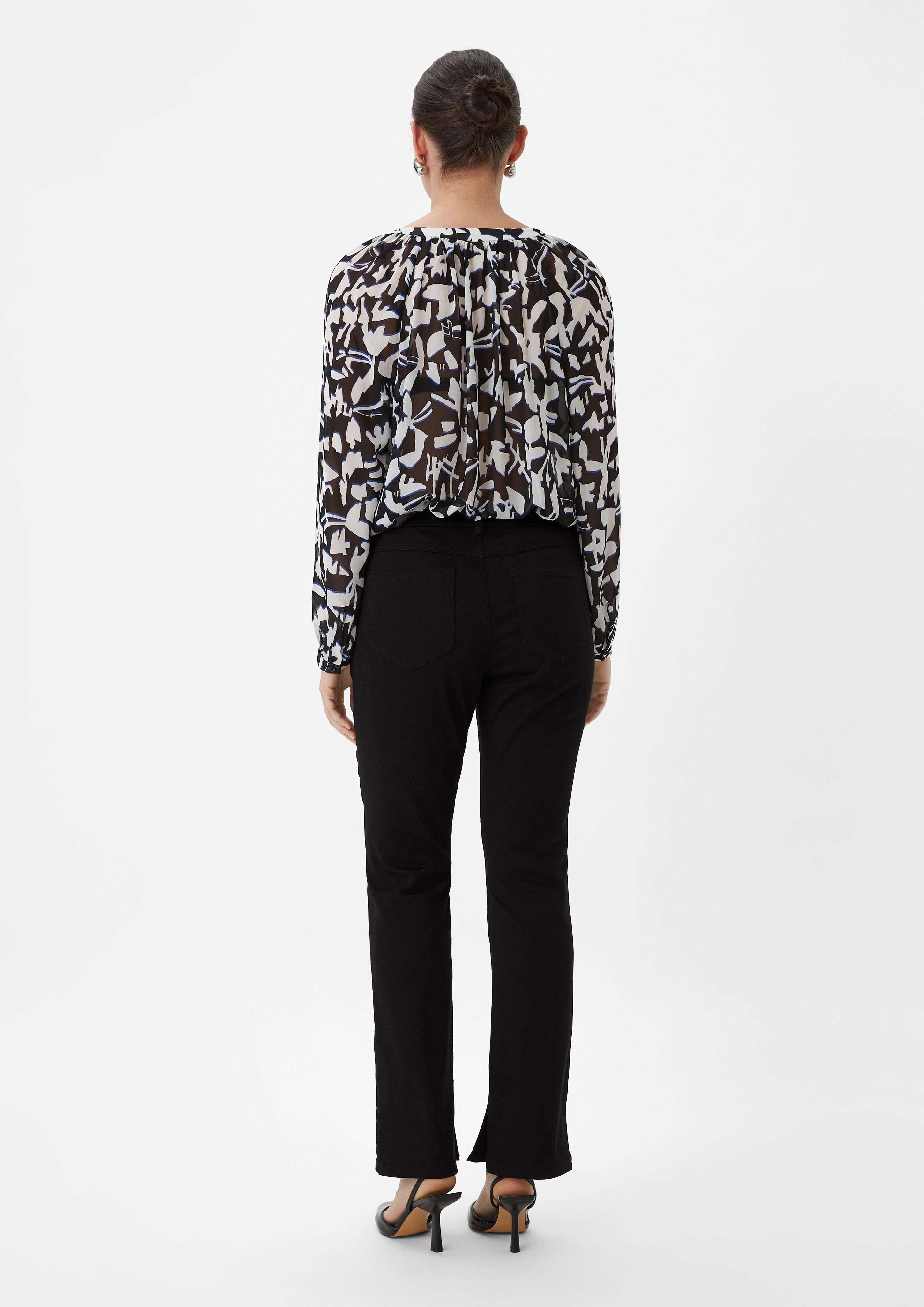 Regular: Hose mit Flared leg - schwarz