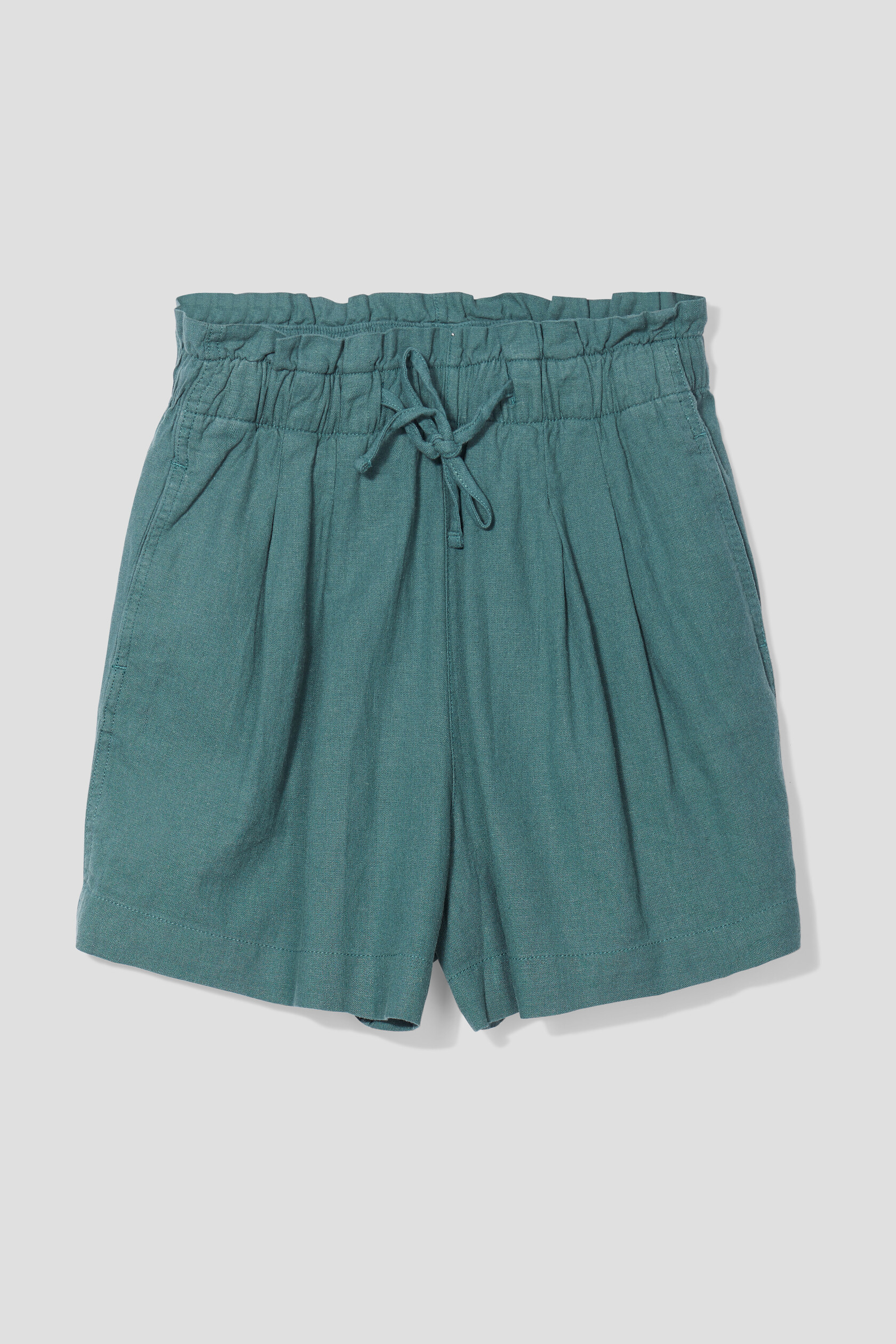 Short évasé à taille élastiquée vert foncé femme | La Halle