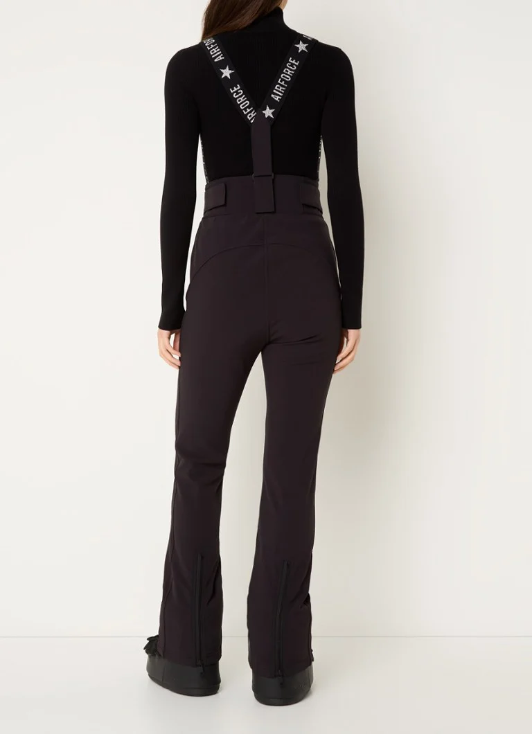Airforce Christie high-waist flared-fit ski pants with detachable suspenders