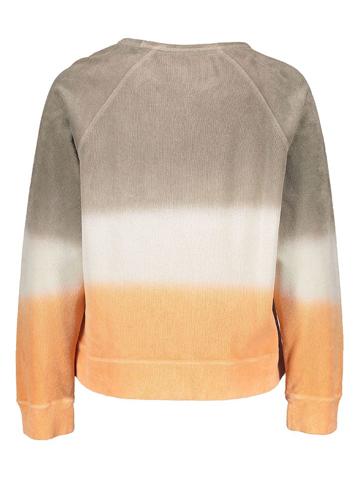 Juvia Sweatshirt in Taupe/ Creme/ Orange günstig kaufen