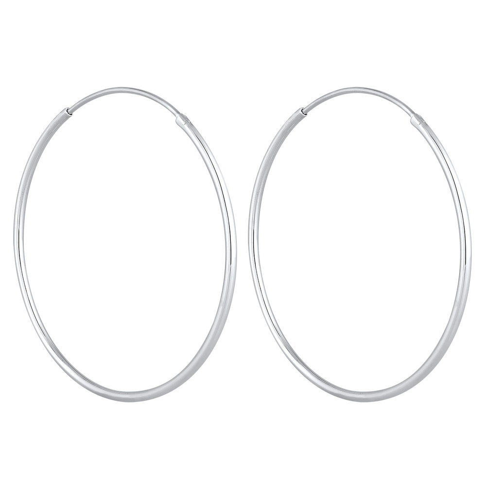 Elli Elli Boucles d'Oreilles Femmes Créoles Basique Classique en Argent Sterling 925 Boucles d'oreilles