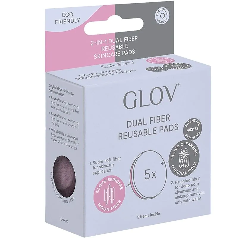 Glov Dual Fiber Pads Επαναχρησιμοποιούμενα επιθέματα αφαίρεσης μακιγιάζ