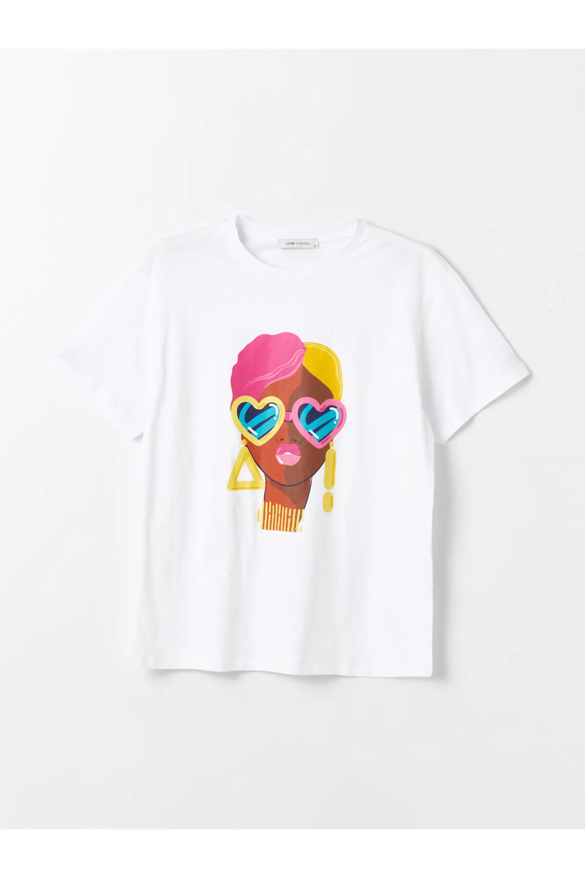 LC Waikiki  Bedrucktes, kurzärmliges Damen-T-Shirt mit Rundhalsausschnitt
