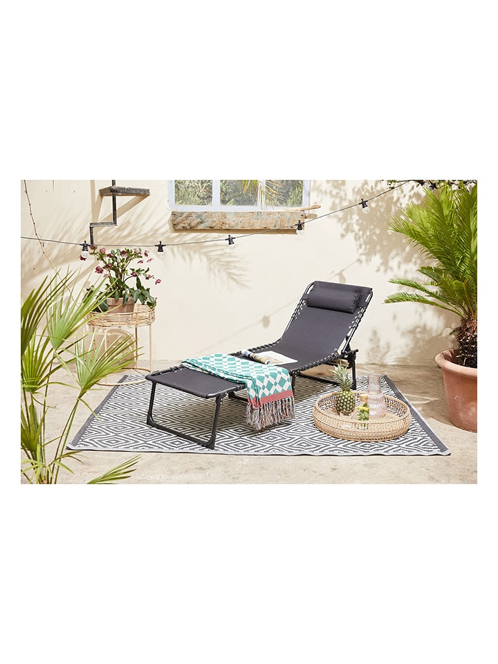 Lifa Living Gartenliege in Schwarz - (L)189 x (B)59 cm günstig kaufen onesize