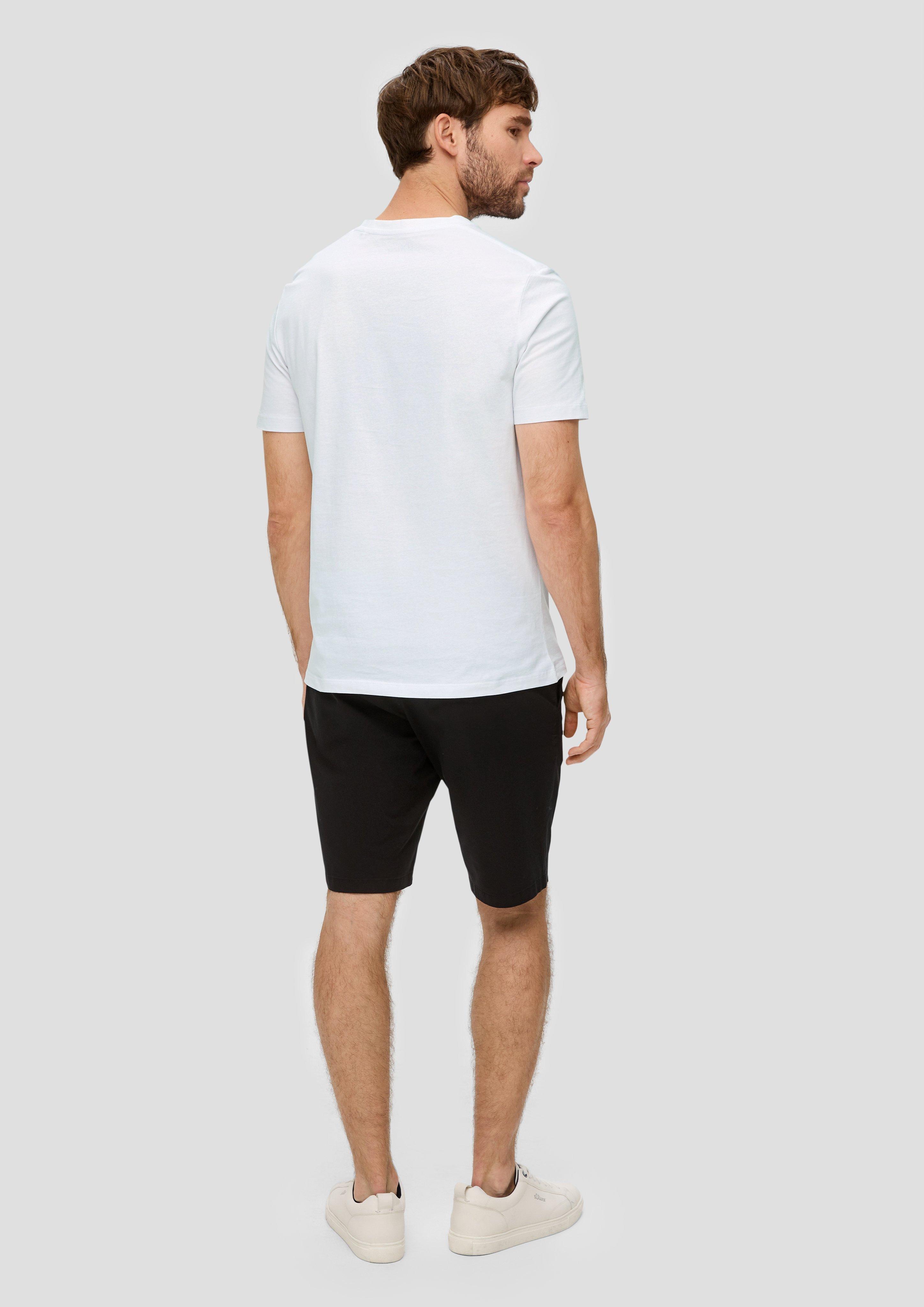 Baumwollshirt mit V-Ausschnitt  2143913-0100