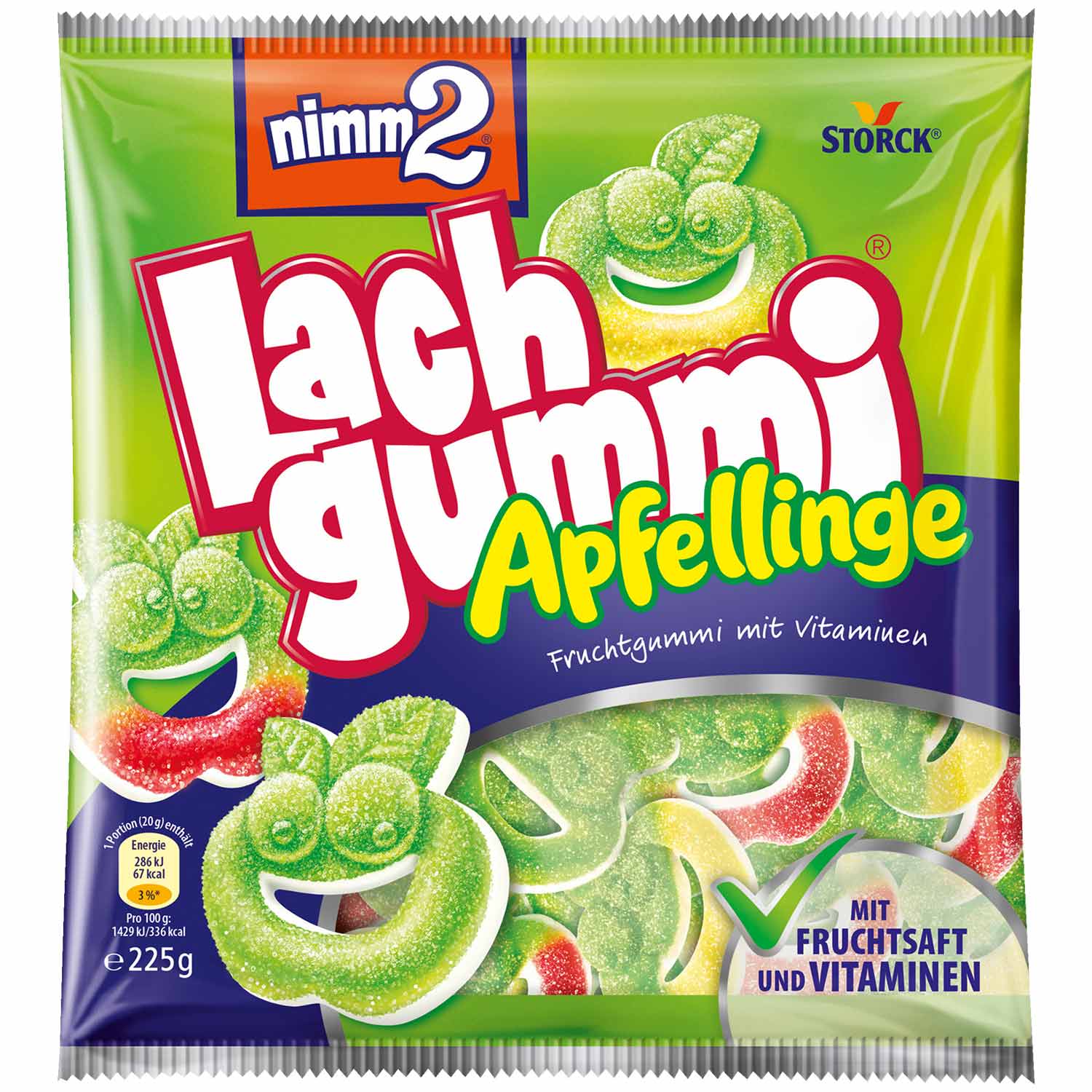 nimm2 Lachgummi Apfellinge 225g