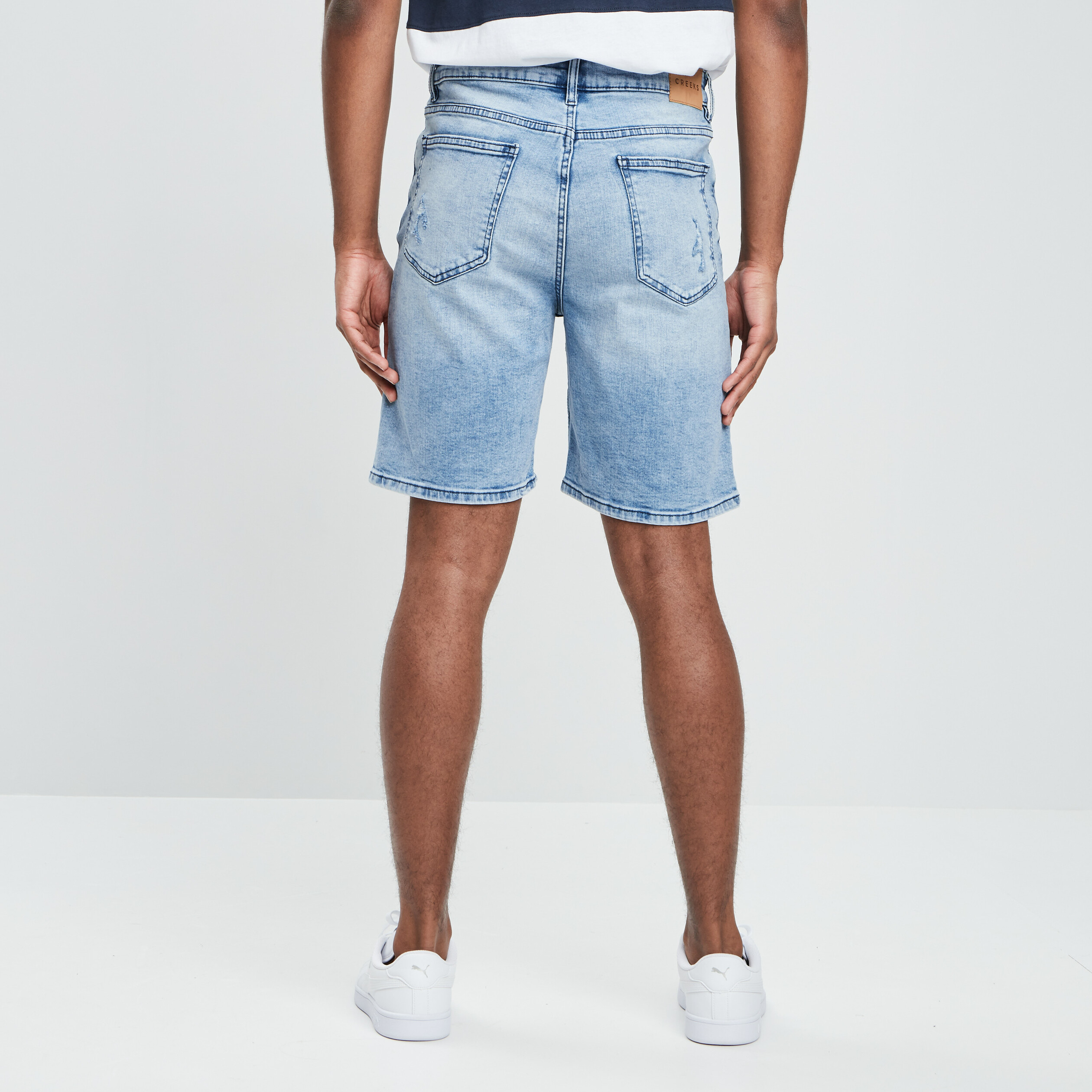 Short regular en jean denim triple stone homme | La Halle