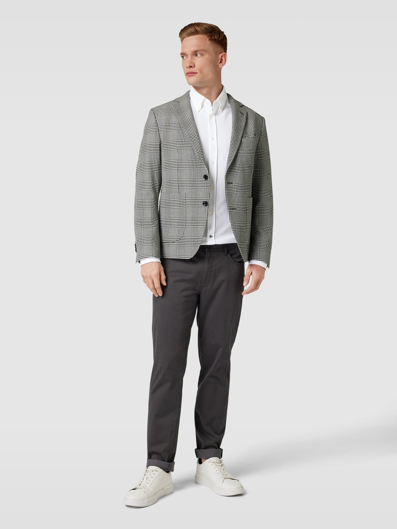 Freizeithemd mit Button-Down-Kragen in weiß
