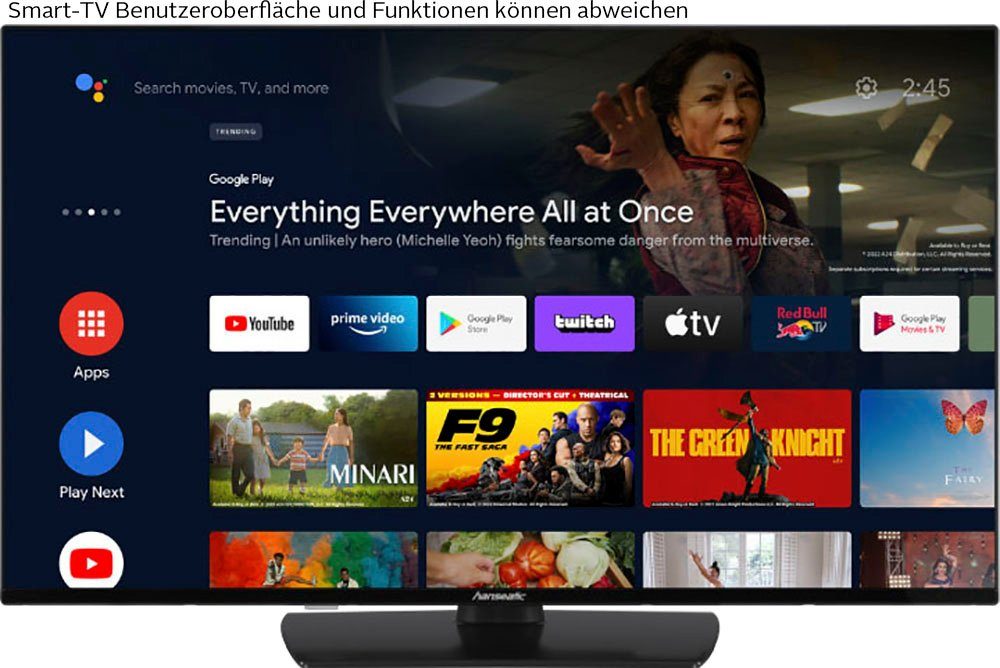 Hanseatic 43U800UDS LED-Fernseher (108 cm/43 Zoll, 4K Ultra HD, Android TV, Smart-TV)