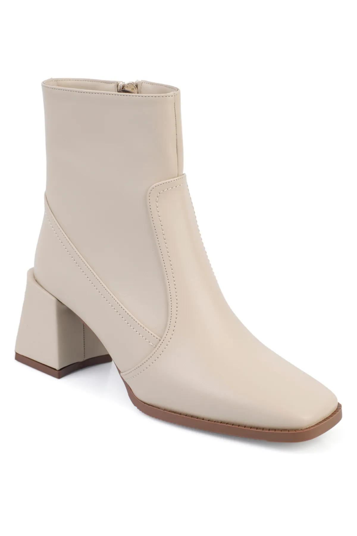 Capone Outfitters  Damenstiefel mit stumpfer Zehenpartie und seitlichem Reißverschluss