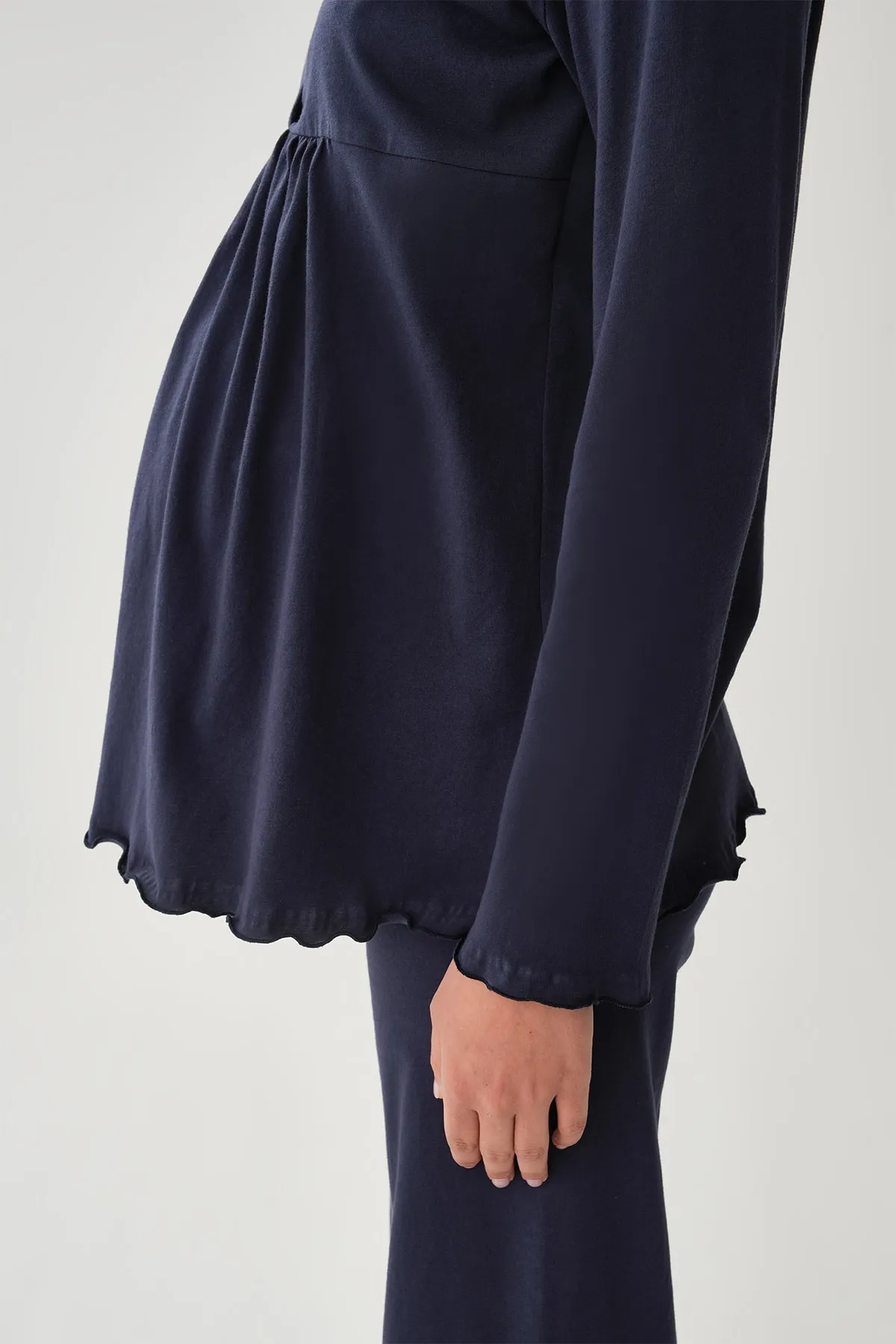 Dagi  Marineblaues Umstandspyjama-Set