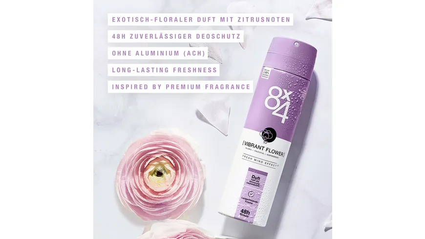 8X4 Deospray No.4 Vibrant Flower 150 ml