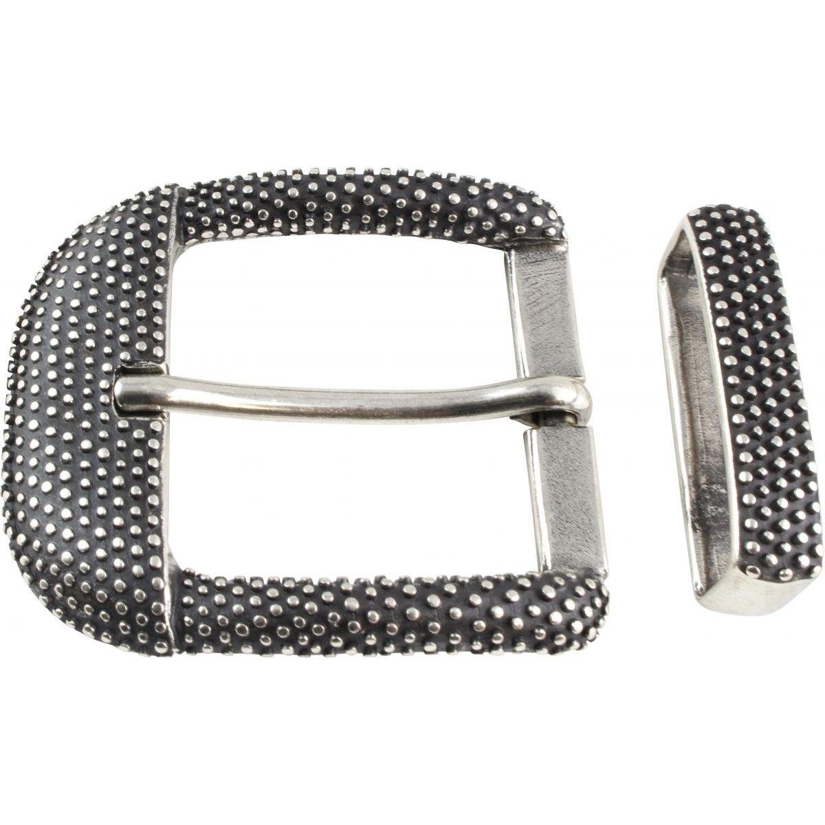 BELTINGER Gürtelschnalle mit Schlaufe 4,0 cm - Buckle Gürtelschließe 40mm - Dorn-Schließe - Gür