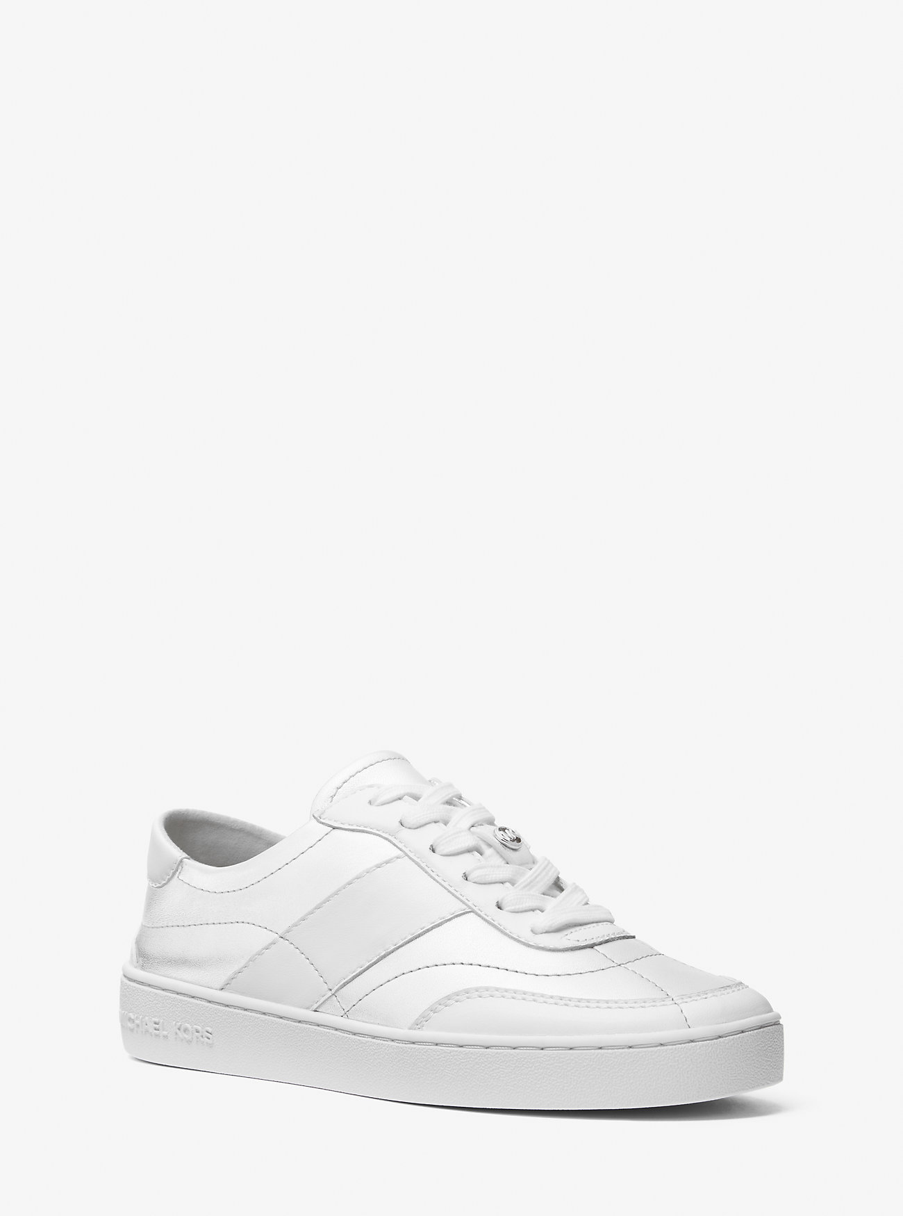 Kaycee Metallic Leather Sneaker - SILVER