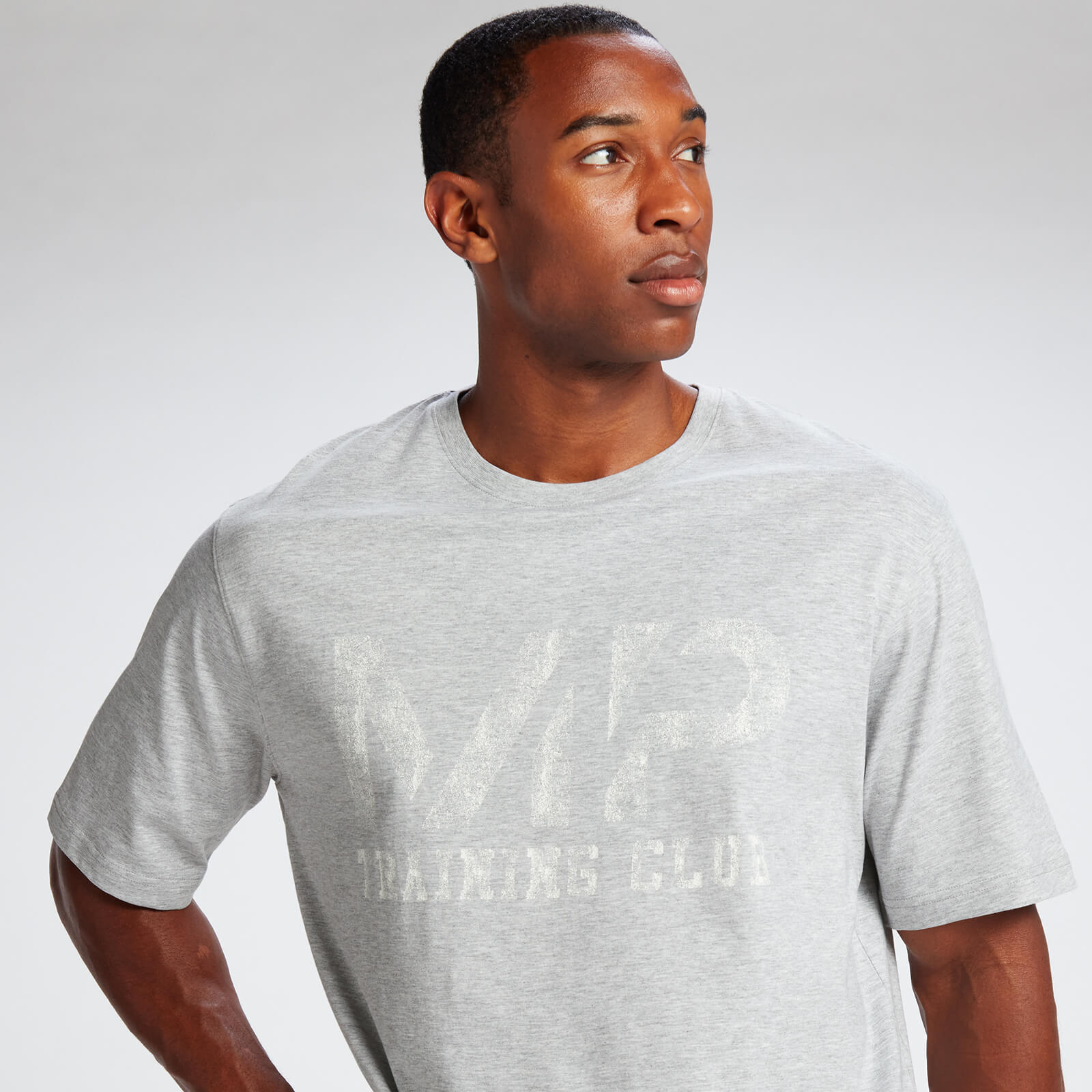 T-shirt en coton oversize MP Tempo pour hommes – Orage chiné