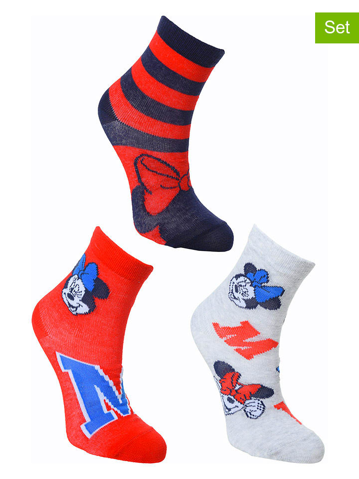 Disney Minnie Mouse 3er-Set: Socken 