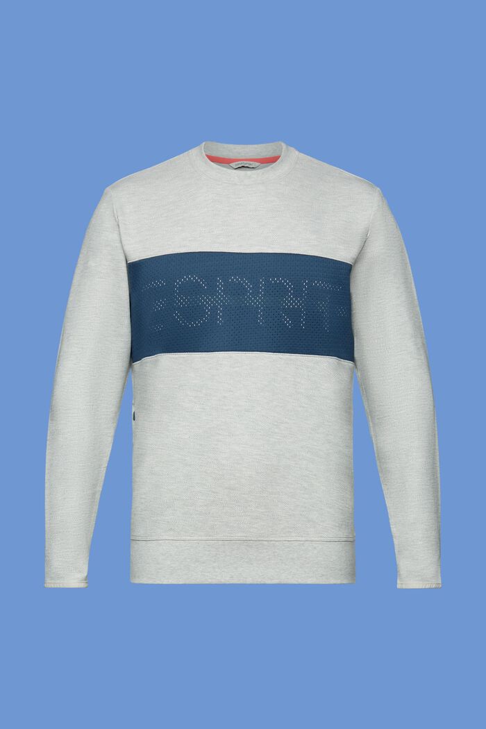 Sweatshirt aus Fleece mit Mesh-Logo