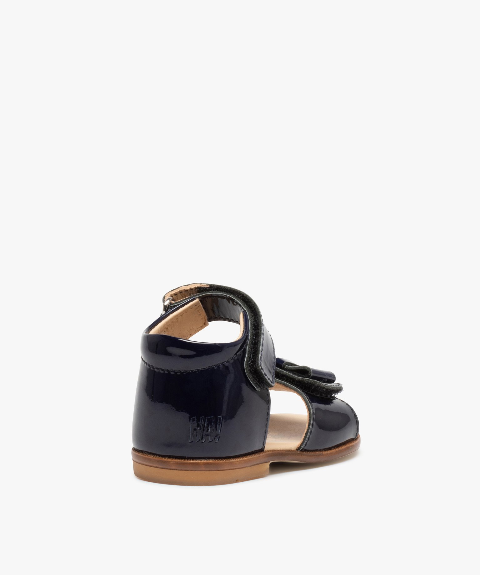 Sandales premiers pas bébé fille vernies en cuir – NA! marine | GEMO