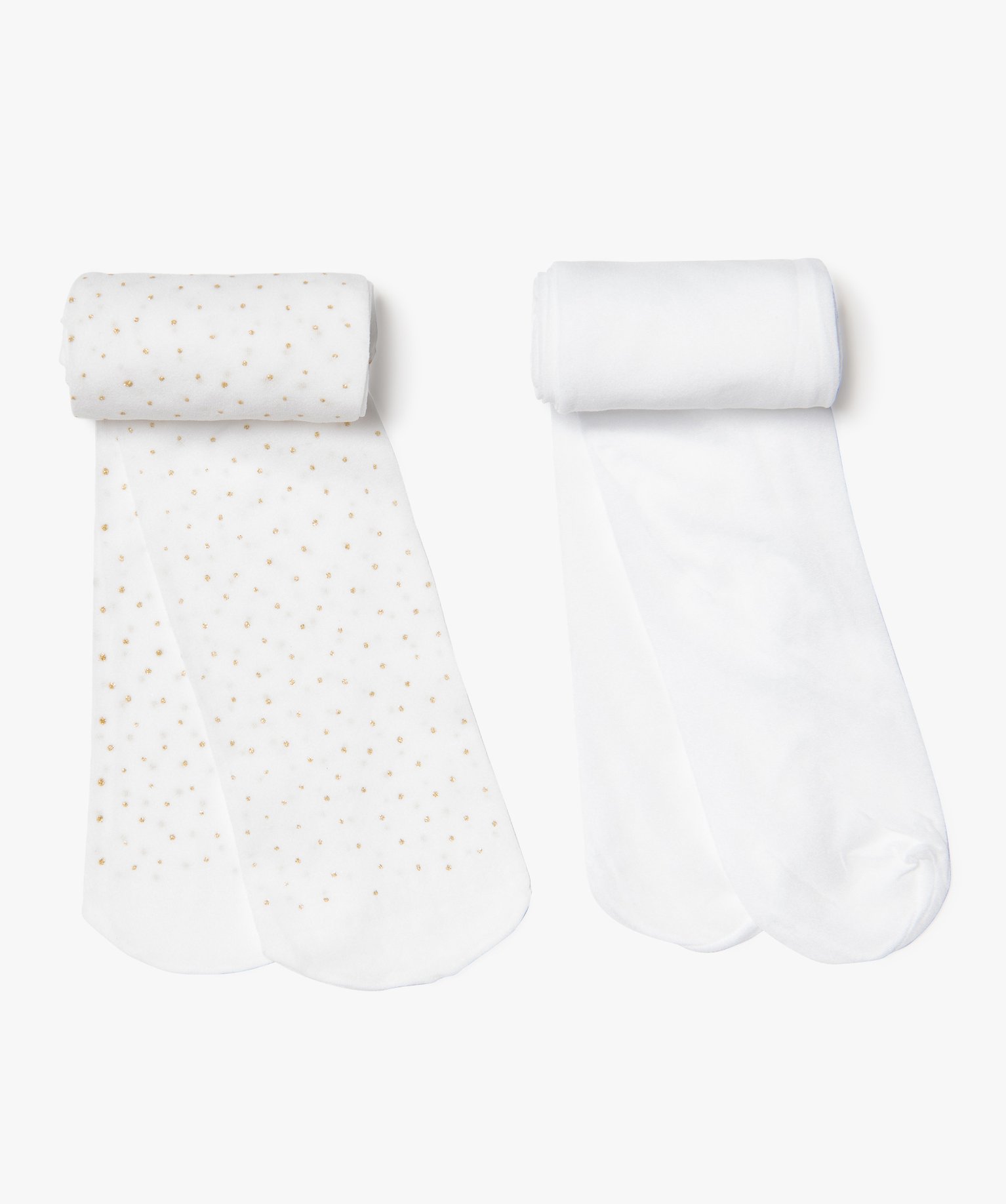Collants semi-opaques fille (lot de 2) ecru | GEMO