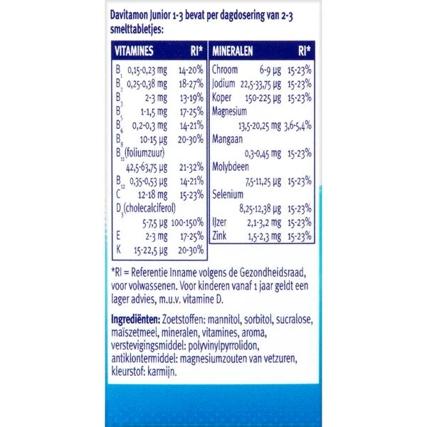 Davitamon Junior 1-3 Strawberry Melt Tablets 150 pieces