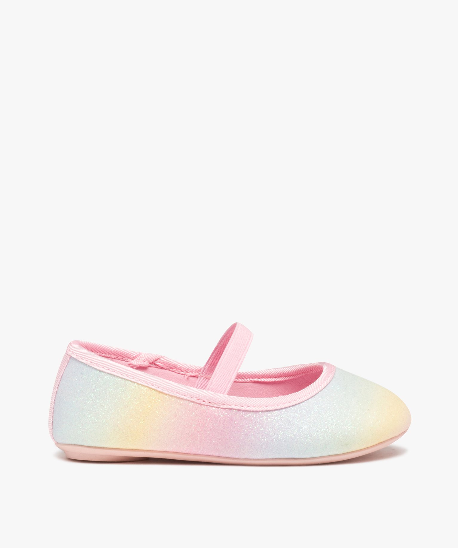 Ballerines fille irisées et pailletées à bride élastique multicolore | GEMO