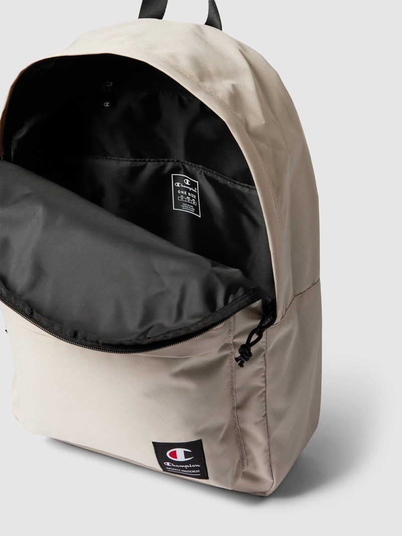 Rucksack mit Label-Details in sand