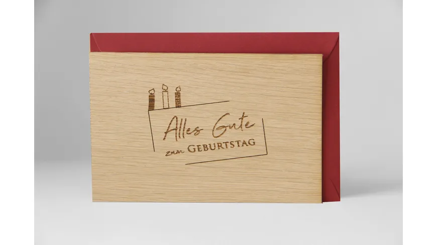 Original Holzgrußkarte - Alles Gute zum Geburtstag