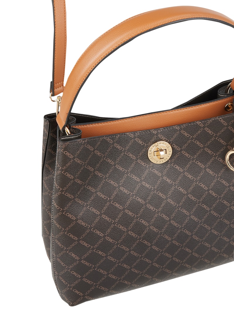 Hobo Bag mit Logo-Muster Modell 'Filiberta' in mittelbraun