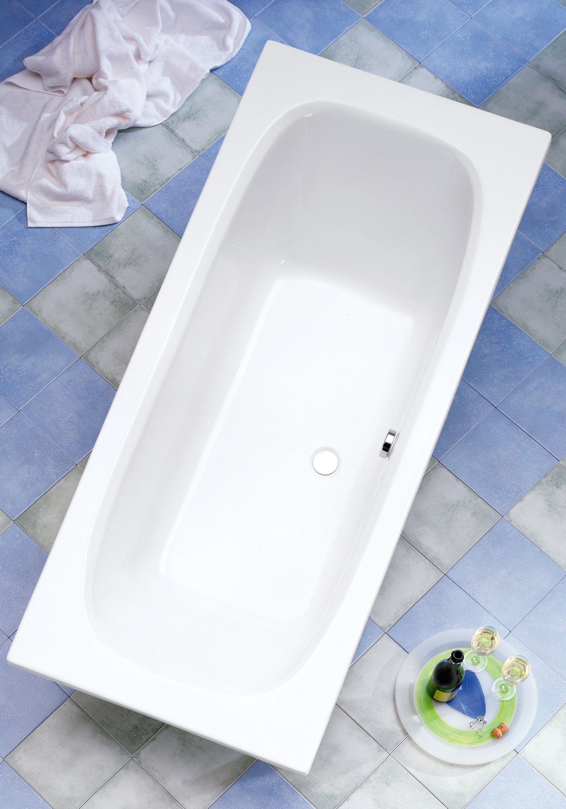 OTTOFOND Badewanne Malta 180, (Set), 180x80 cm, inklusive Wannenträger