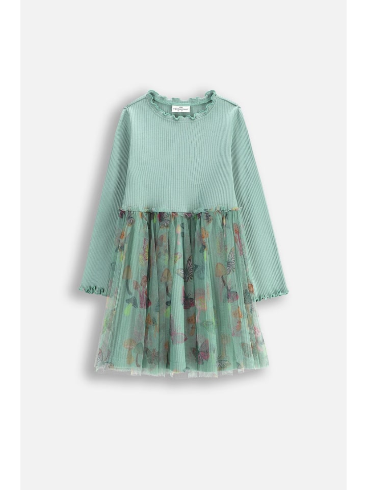 Coccodrillo Kleid mit langen Ärmeln in grün günstig kaufen