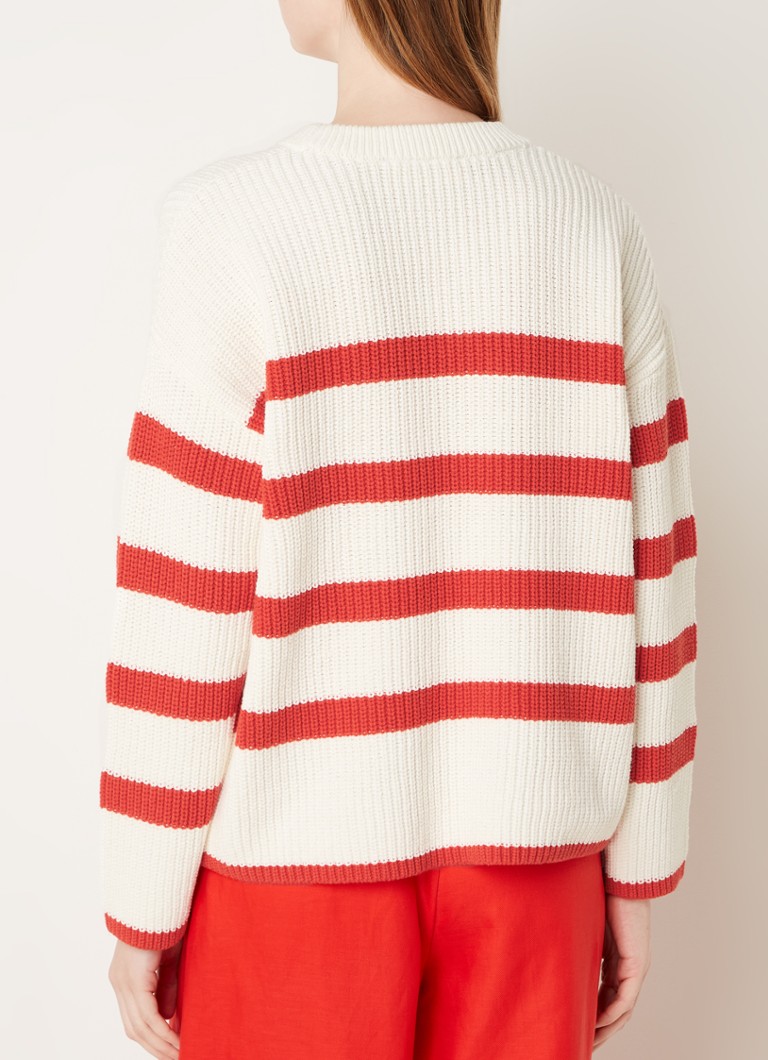 Sweter damski w paski z grubej dzianiny marki Bloomie Selected