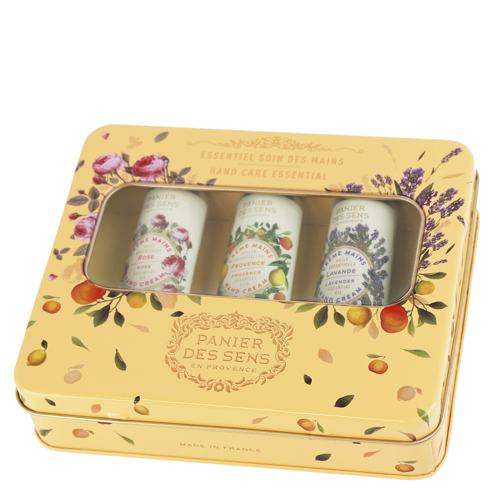 Panier des Sens Coffret Les Essentiels TIN BOX 3x Crème Mains