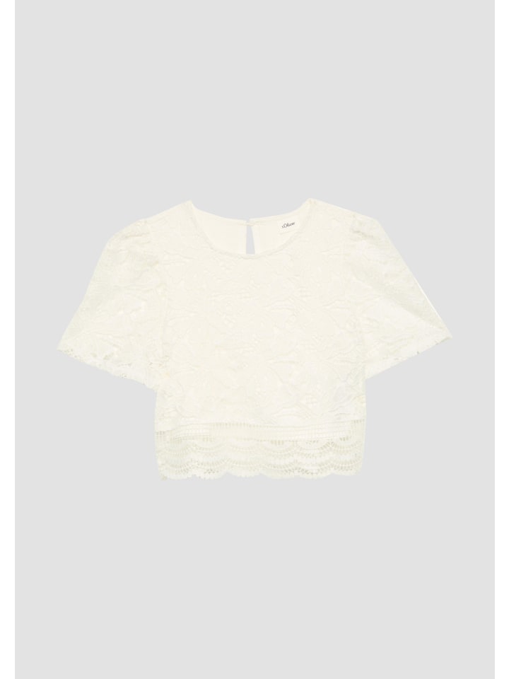 s.Oliver Bluse kurzarm in Creme günstig kaufen 134/140