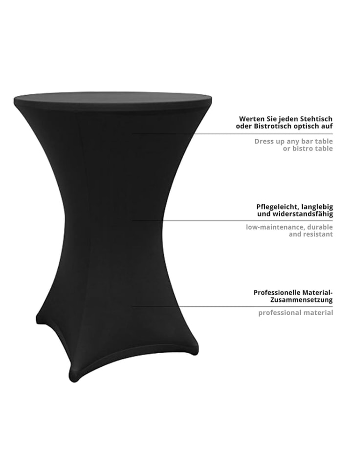 Lumaland Stehtischhusse Tisch Husse abwischbar stretch schnelltrocknend Ø80-85cm günstig kaufen onesize