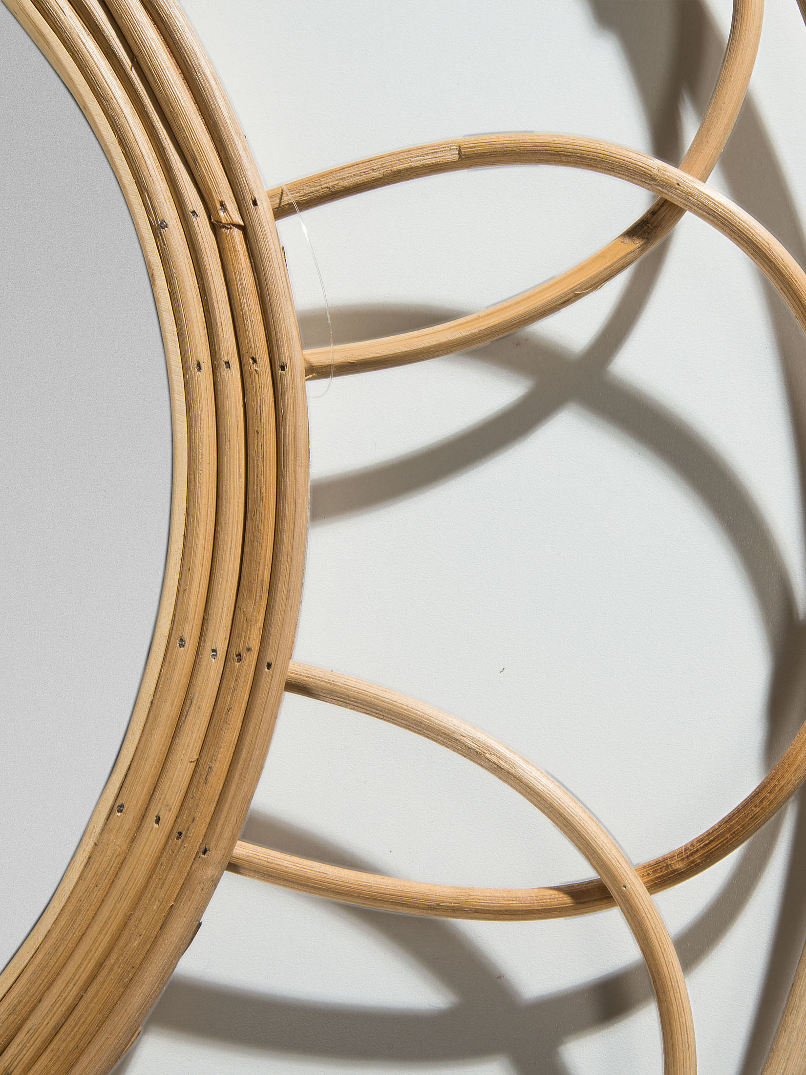 Rattan Circles Spiegel, Natural