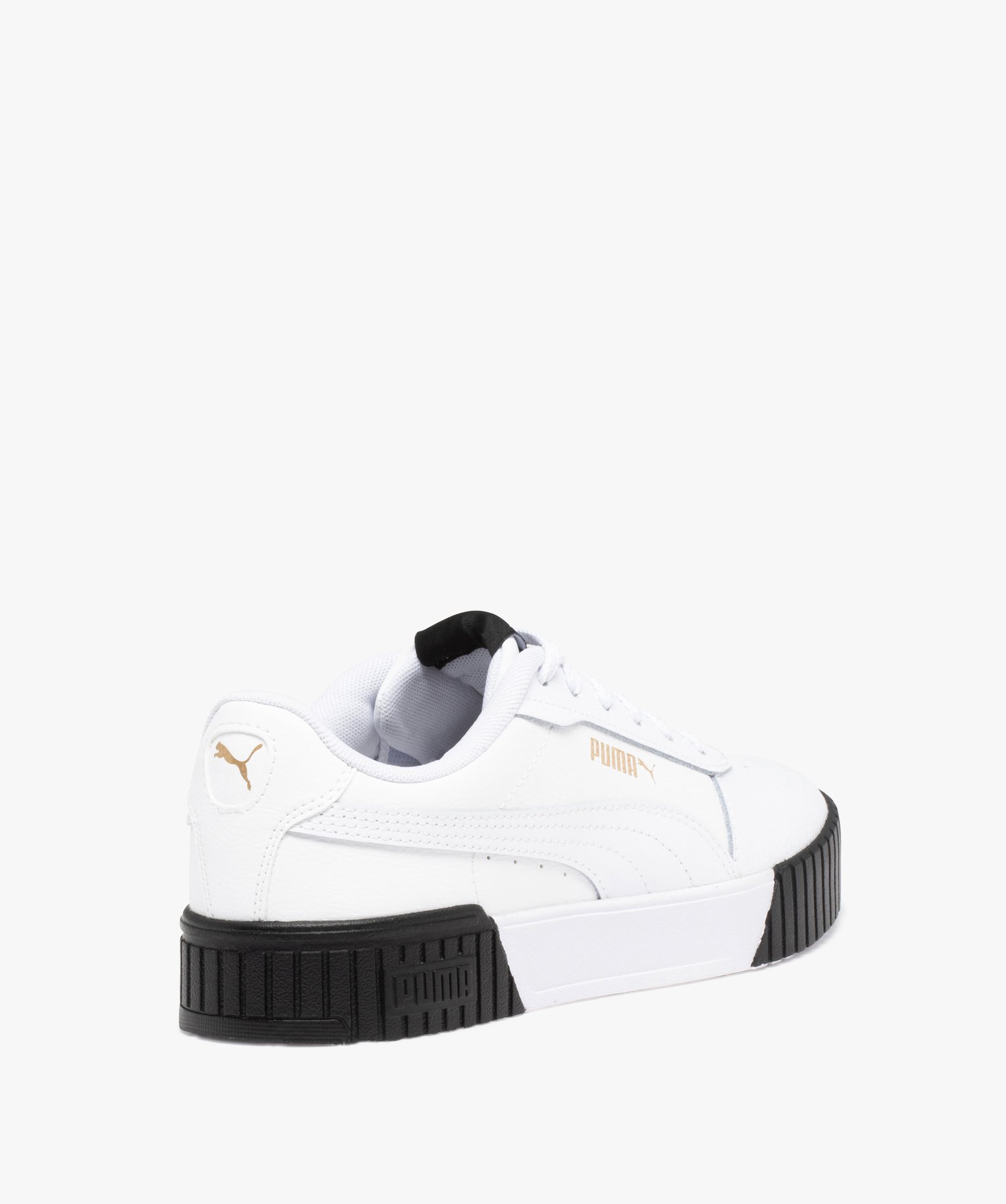 Baskets femme unies détails contrastés – Puma Carina blanc | GEMO
