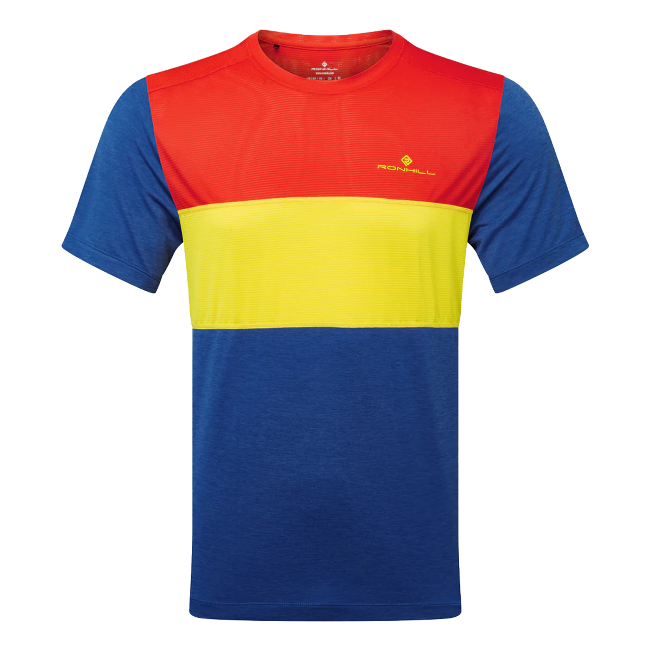 Tech Trio Laufshirt Herren - Blau, Orange