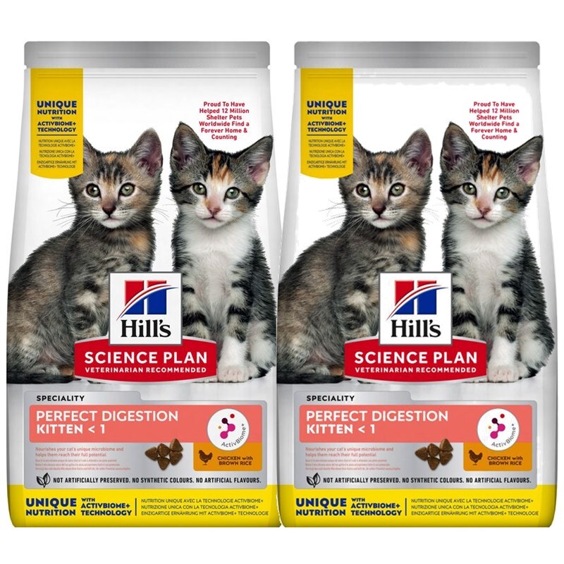 Hill's Trockenfutter Hill's Science Plan Perfect Digestion Kitten mit Huhn und Reis 2x1,5 kg