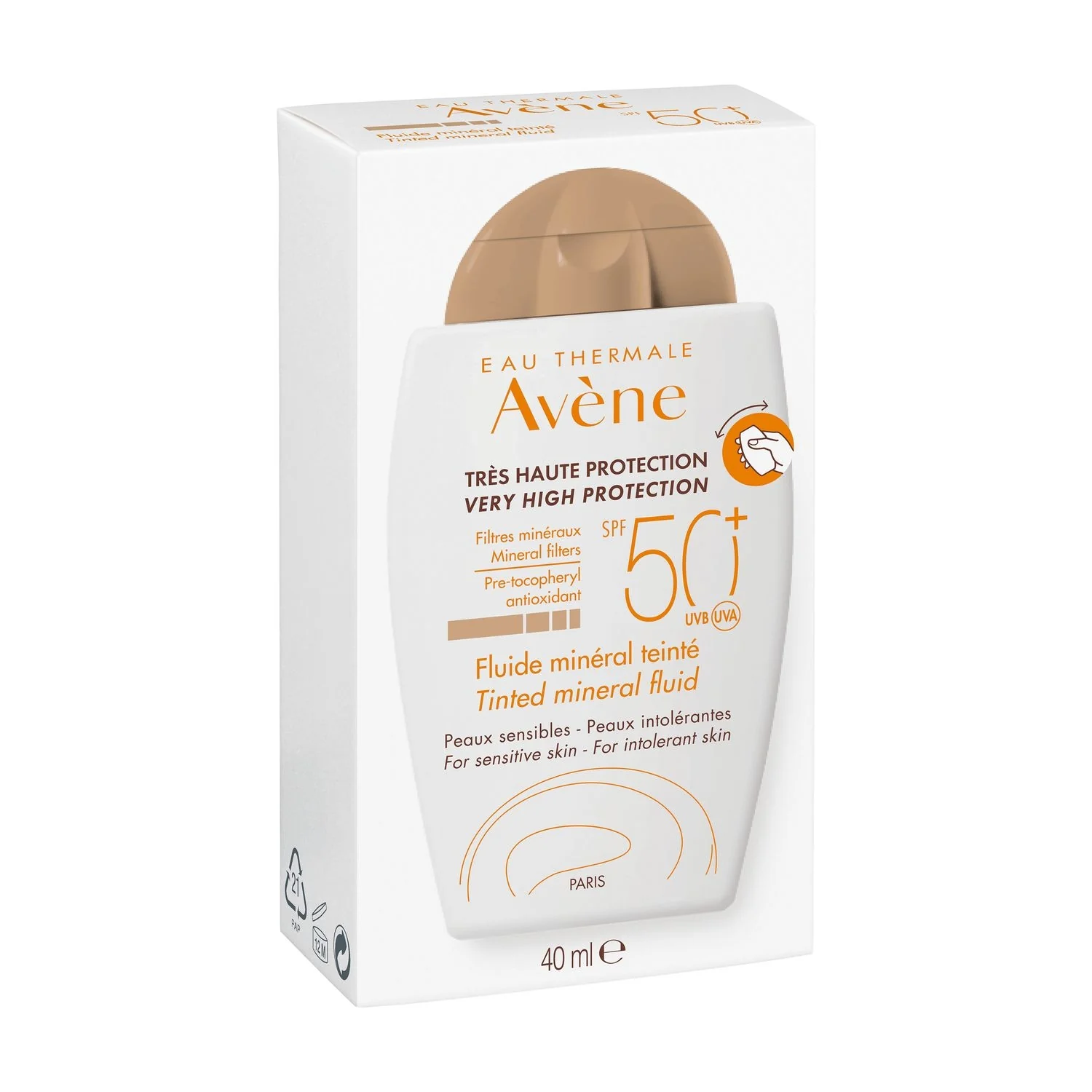 Suncare Tonirani mineralni fluid za lice SPF50+ - Krema za sunčanje s visokom zaštitom, Šminka za lice sa zaštitnim faktorom