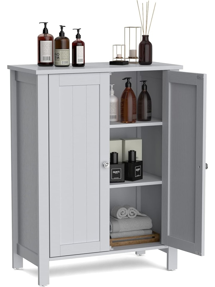 COSTWAY Badezimmerschrank 60 x 30 x 80,5 cm in Grau günstig kaufen onesize