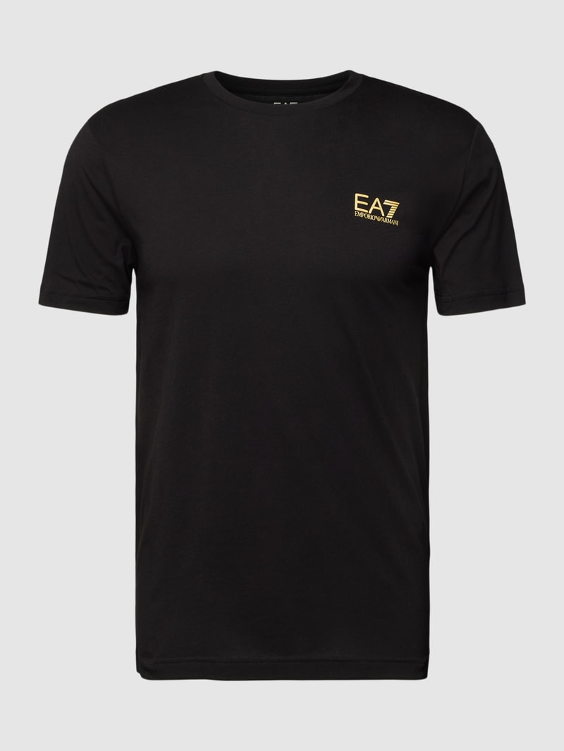 T-Shirt mit Rundhalsausschnitt in schwarz