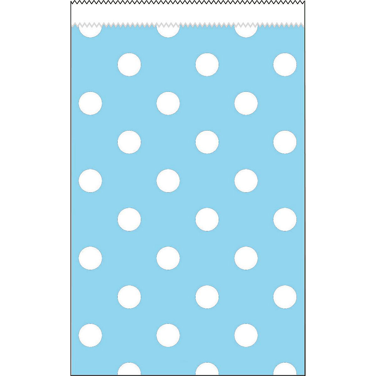 Geschenktüte Mitgebseltüte Punkte Hellblau, Papier, 10 x 6 cm, 20 Stück