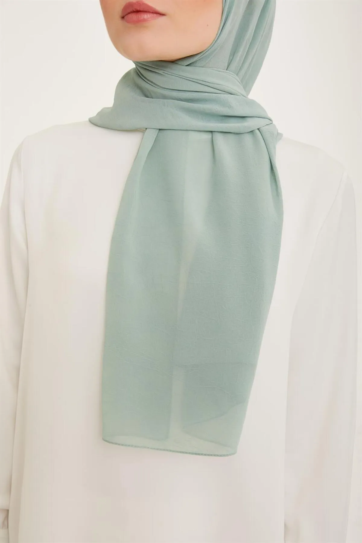 Armine  Trend Crinkle Chiffon-Schal – Atskrn-33 – Mintgrün