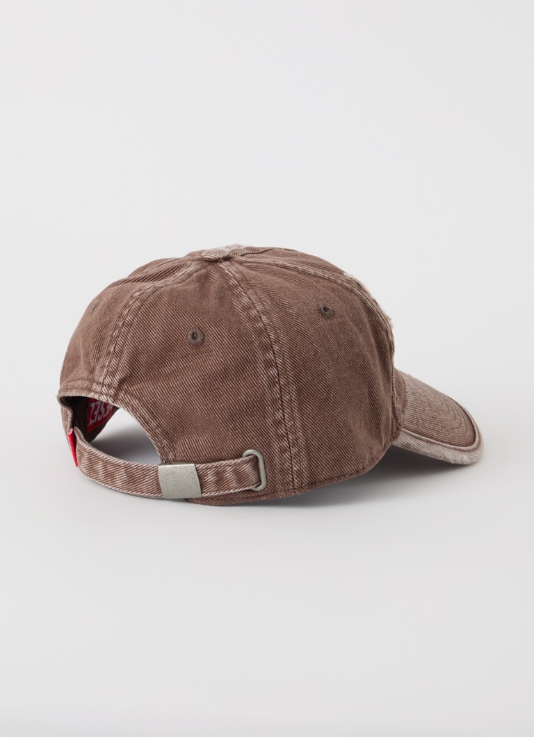 Diesel C-Ball denim cap with destroyed finish and logo