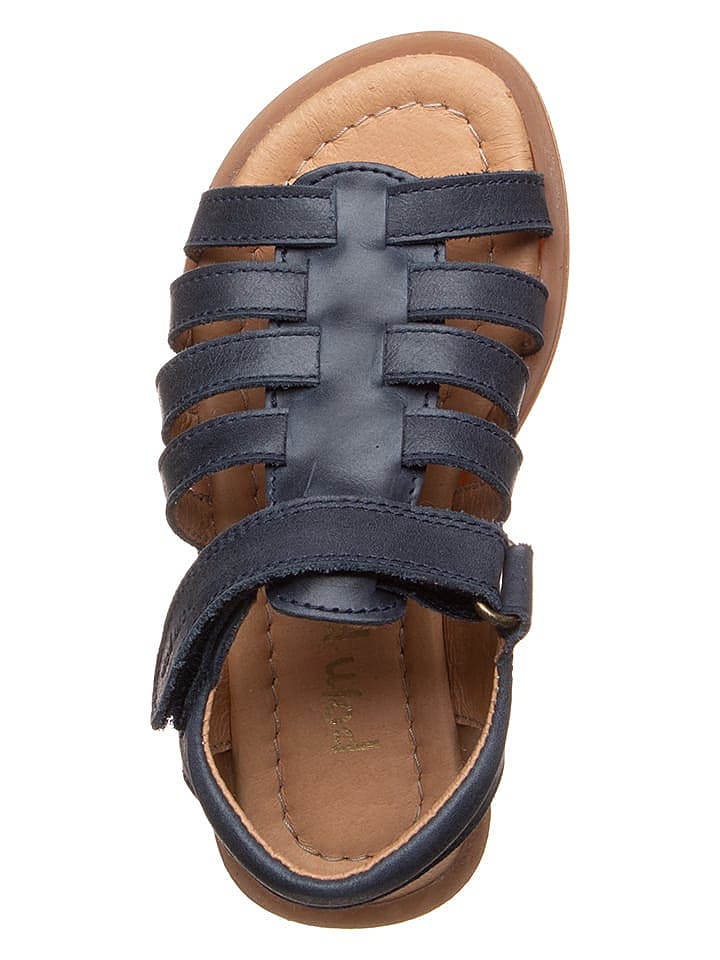 POM POM Leder-Sandalen in Dunkelblau günstig kaufen 27