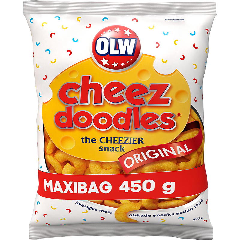 OLW Cheez doodles 450 g maxi bag OLW
