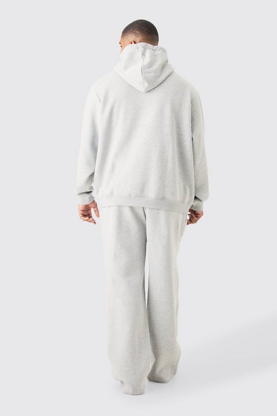 Plus Basic Relaxed Fit Jogger In Grey Marl