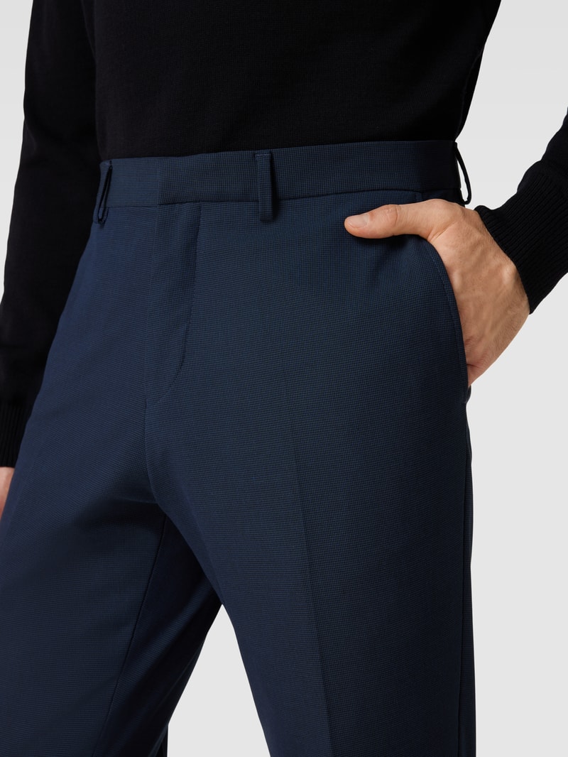 Anzug-Hose mit Webmuster in marineblau