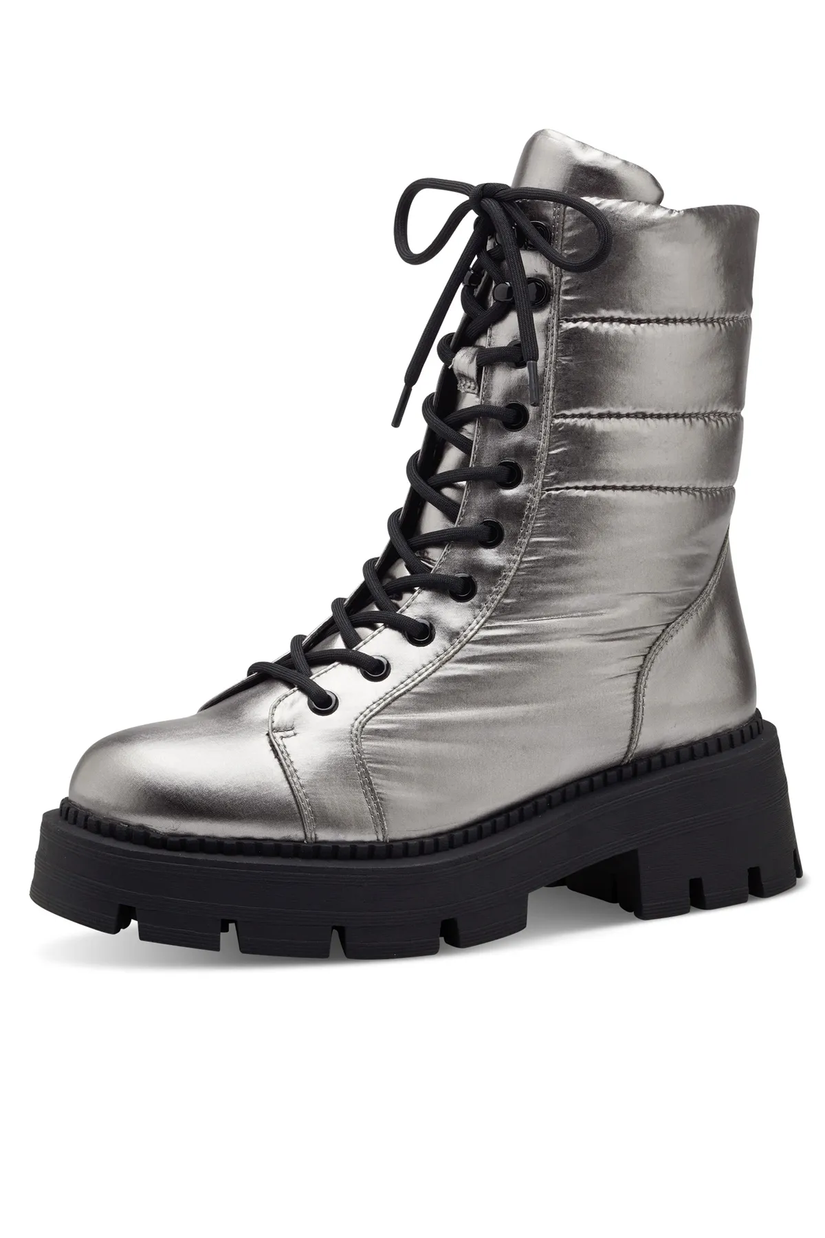 Tamaris  Stiefelette - Silberfarben - Blockabsatz