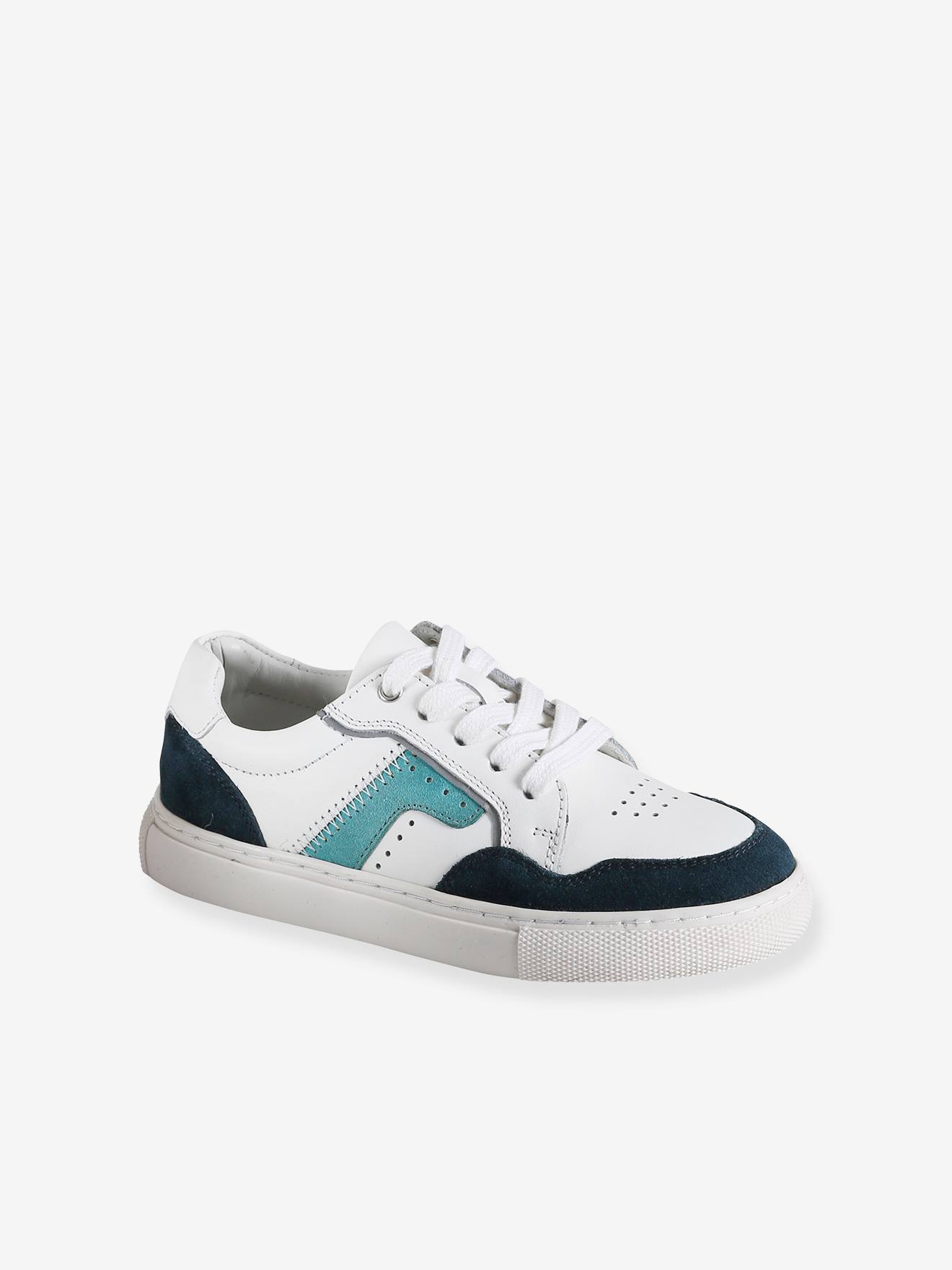 Vertbaudet Jungen Sneakers mit Reißverschluss - weiß